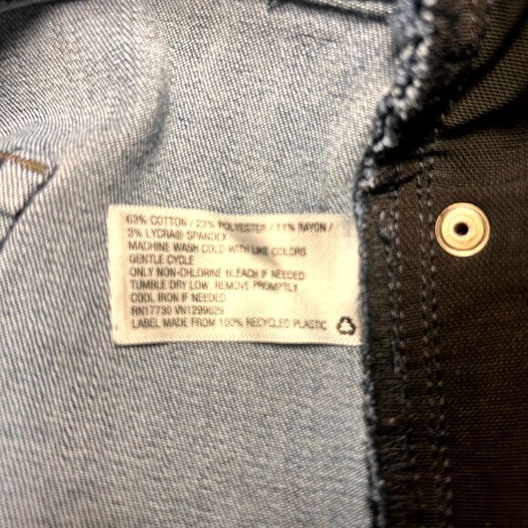 Ava & Viv Jeans Womens 26W Plus Blue Denim Dark Wash Skinny Leg Cropped Retro - Picture 7 of 9